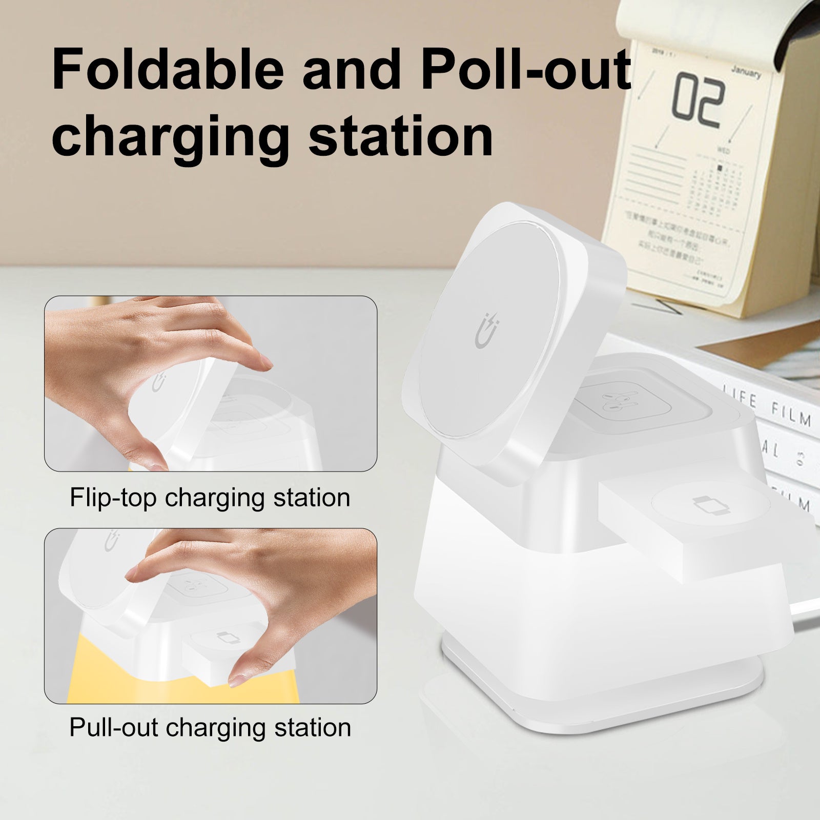 Rotatable Foldable Four-in-One Wireless Charger - Silverline Digital Technology