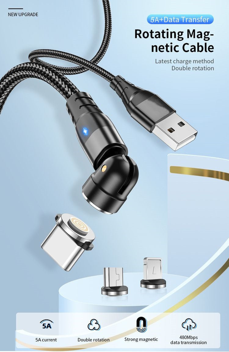 OneSnap Cable – Fast, Flexible, 3-in-1 Magnetic Charger.