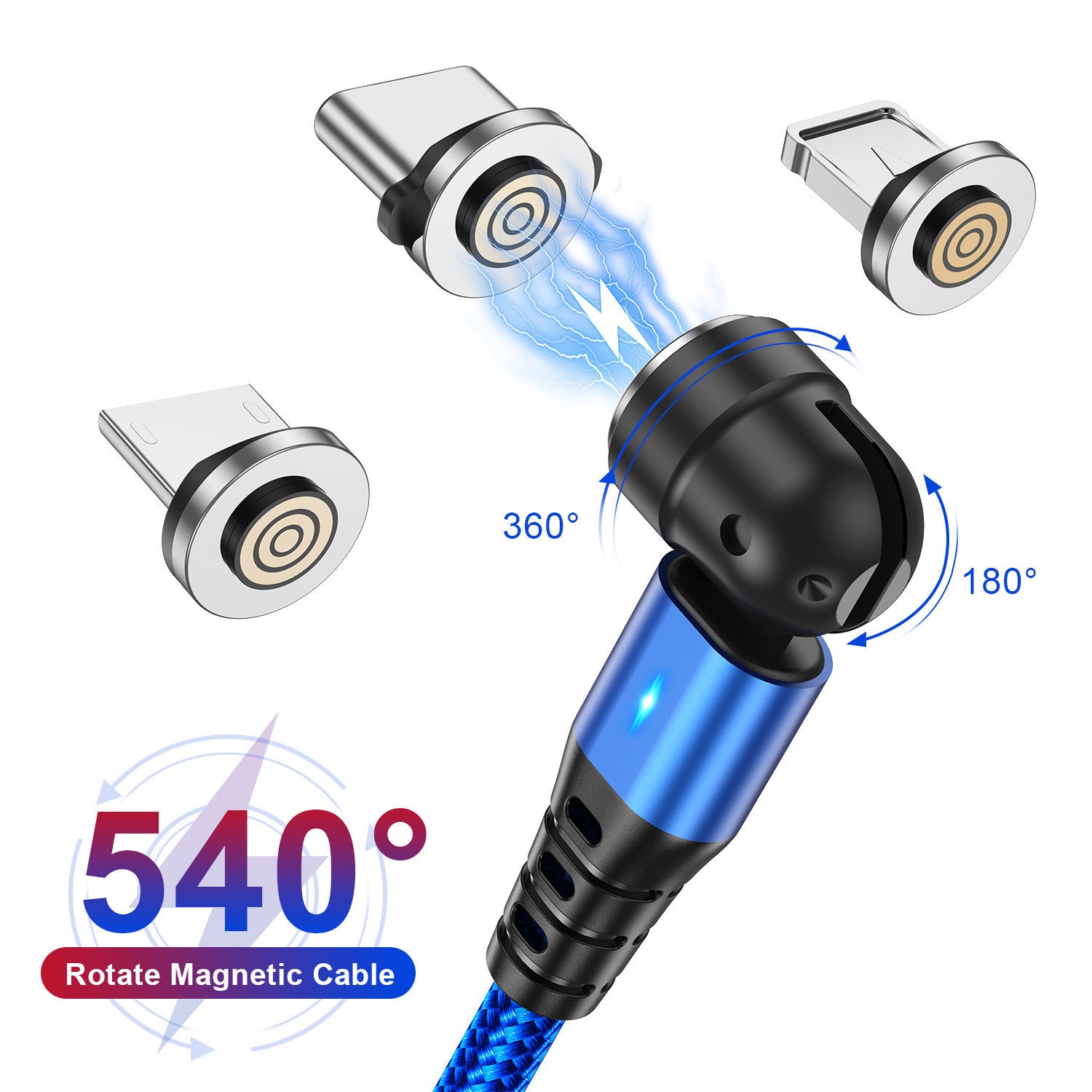 OneSnap Cable – Fast, Flexible, 3-in-1 Magnetic Charger.